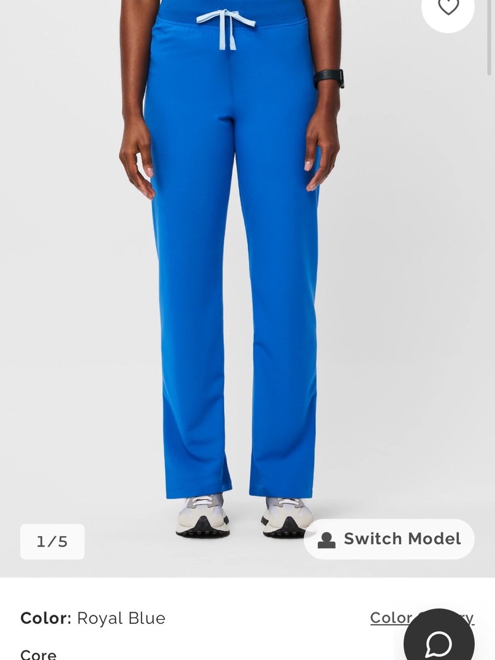 Figs Royal Blue Straight-Leg Pull-On Pants